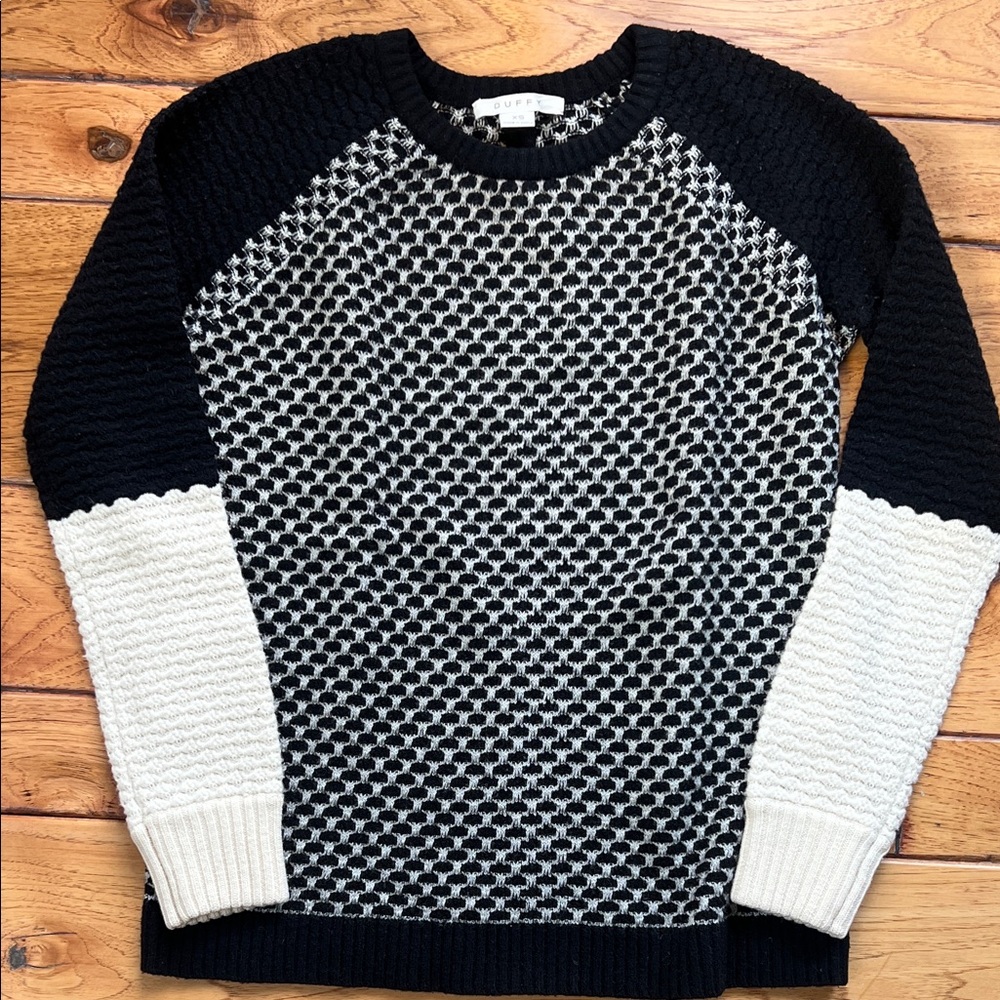 Black and White Duffy Sweater